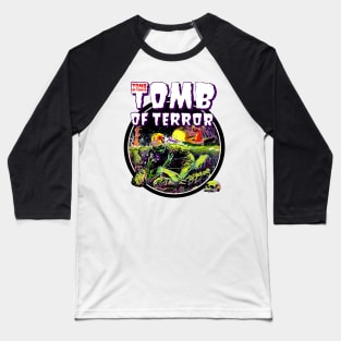 Tomb Of Terror Comic book scary zombie horror undead Vintage Design Baseball T-Shirt